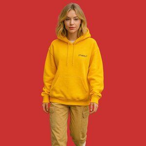 🔥 Vintage Fidelity IT Yellow Gildan Heavy Blend Hoodie (Unisex L)